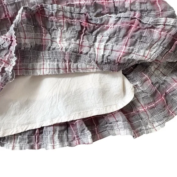 Anthropologie Maeve Flutter Sleeve Plaid Mini Dress Size XS - Picture 8 of 10